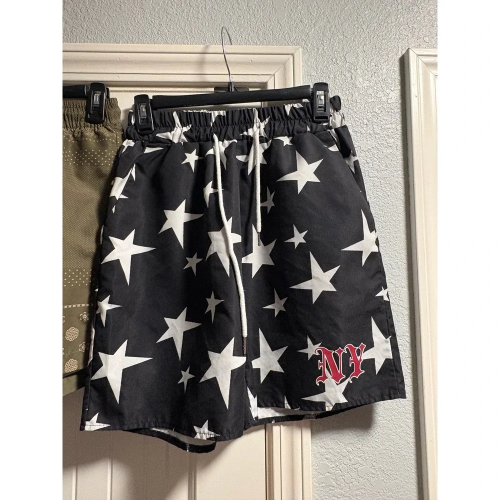 Unbranded Swim Trunks Bundle Mens Small Olive Bandana Black Star Excellent NY